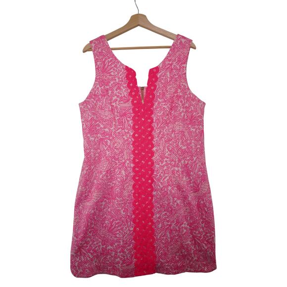 Lilly Pulitzer for Target Pink Lace Front Shift Dress – Size 16 - Picture 2 of 9